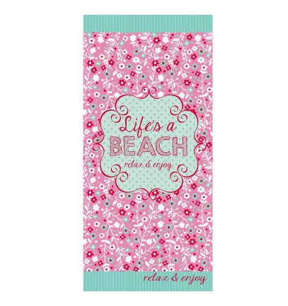 Flamingo Ice Cream Printed Microfiber Beach & Bath Towel - Large, Quick-Dry for Camping, Yoga, & Summer Fun.